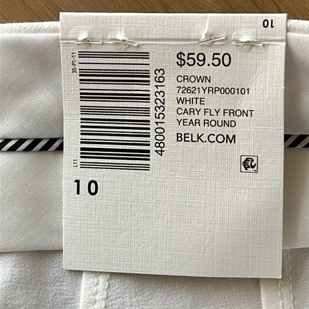 NWT CROWN & IVY WOMENS CARY STRETCHY SLACKS WHITE SIZE 10 - Picture 10 of 13